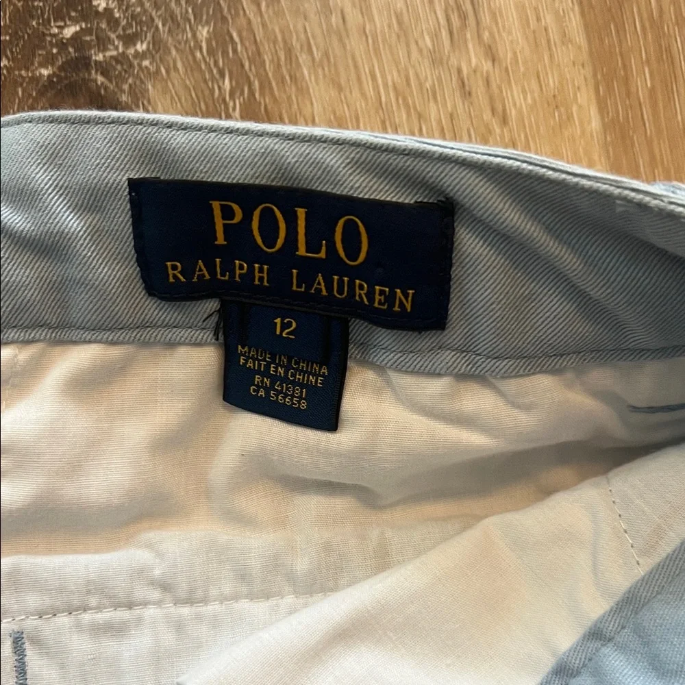 Boy’s Light Blue Polo Dress Shorts Size 12